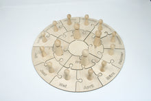 Laden Sie das Bild in den Galerie-Viewer, Bastelmaterial Set  für einen Jahres Kreis und passenden Holz figuren / Jahreszeitenkreis Figurenkegel set Immer währender kalenderHolz
