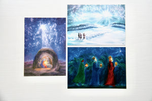 Weihnachten Postkarten Set 1 / Jahreszeitentisch / Waldorf / Winter / Weihnachten