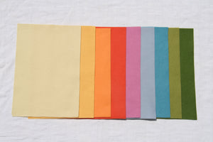 Wollfilz "Regenbogen pastellfarben" Paket 9 Stück / Basteln / Material / Schurwolle  / Filz / Wolle / Waldorf / Jahreszeitentisch
