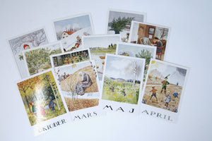 Monats Postkarten 12 Set von Elsa Beskow / Jahreszeitentisch / Waldorf