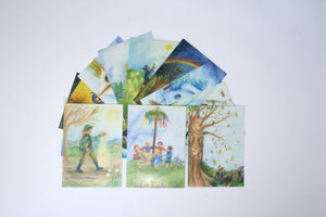 Monats Postkarten 12 Set  /  Ilona Bock  / Jahreszeitentisch / Waldorf