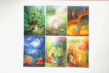 Laden Sie das Bild in den Galerie-Viewer, Märchen Postkarten Set 1 / Jahreszeitentisch/ Sterntaler  / Waldorf / Rapunzel / Schneewittchen