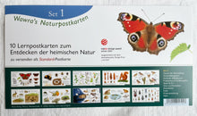 Laden Sie das Bild in den Galerie-Viewer, Natur Postkarten Set 1 / Jahreszeitentisch / Naturpostkarten / Hummel / Käfer / Rotkehlchen / Eule / Wawra / Natur