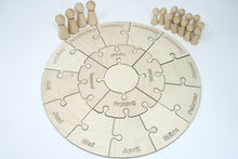 Laden Sie das Bild in den Galerie-Viewer, Bastelmaterial Set  für einen Jahres Kreis und passenden Holz figuren / Jahreszeitenkreis Figurenkegel set Immer währender kalenderHolz