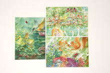 Laden Sie das Bild in den Galerie-Viewer, Sommer Postkarten Set 4 / Jahreszeitentisch / Waldorf / Winter / Sonne / viriot