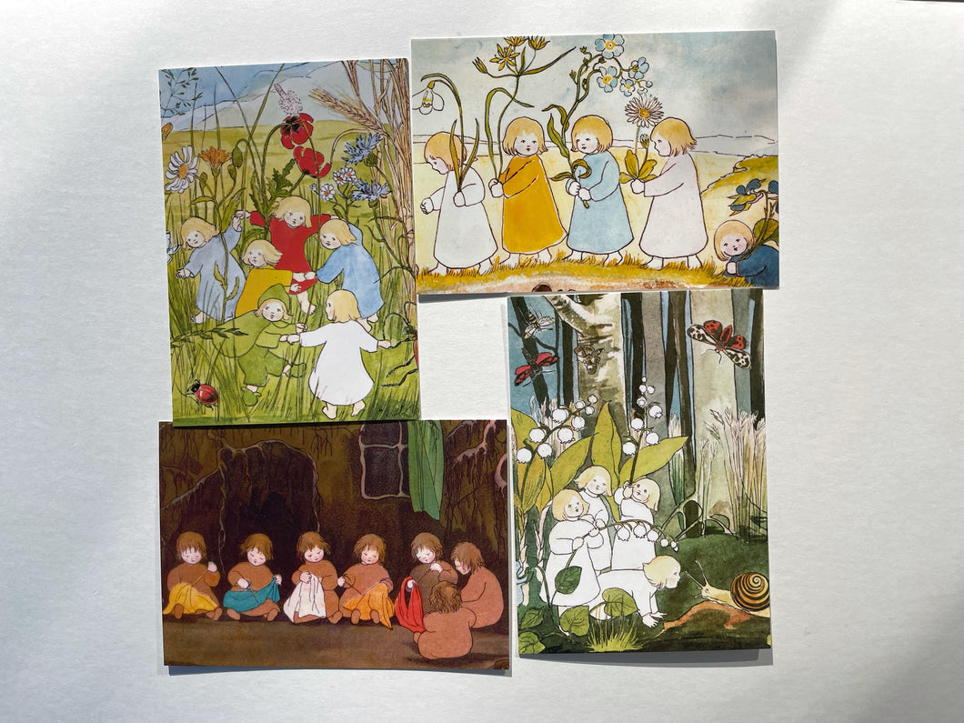 Wurzelkinder Postkarten von Sybille v. Olfers /  / Jahreszeitentisch / Waldorf